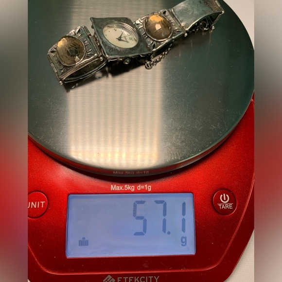 ✨ Shablool 925 Israel Sterling silver and smoky quartz watch/ - Picture 9 of 10